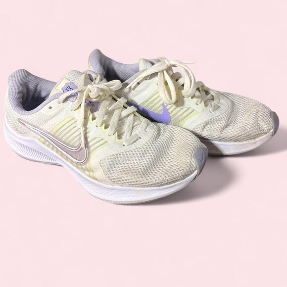 Nike Shoes - Nike women's size 7 downshifter white silver running outdoors summer sports